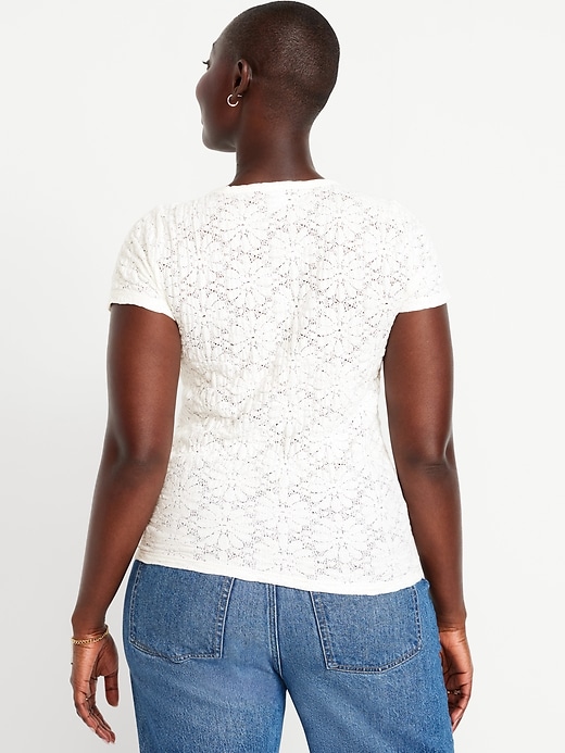 Image number 6 showing, Lace Crew-Neck Top