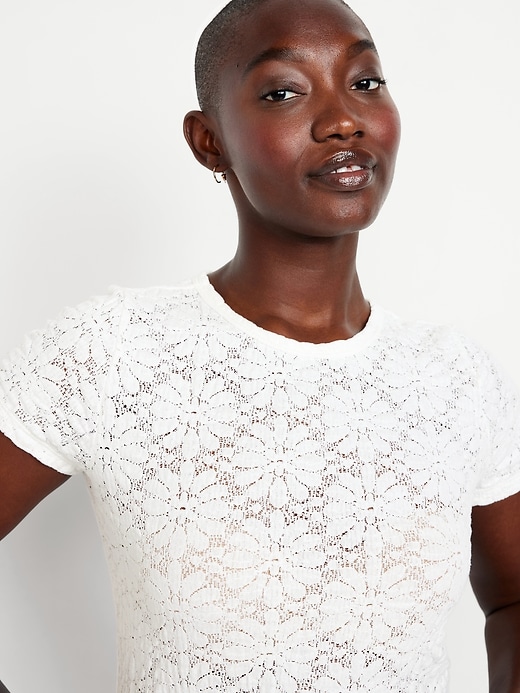 Image number 3 showing, Lace Crew-Neck Top