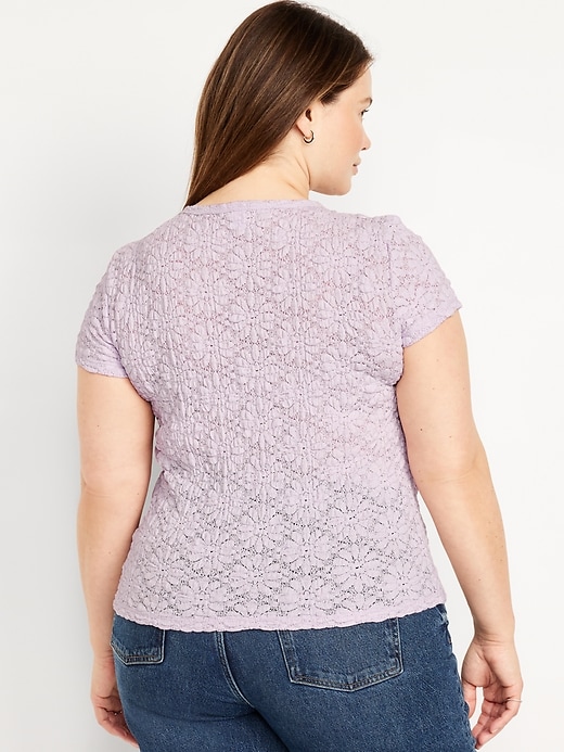 Image number 8 showing, Lace Crew-Neck Top