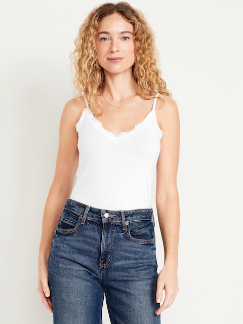 Camisole à bordure en dentelle