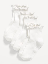 Image number 1 showing, Ruffle-Cuff Crew Socks 3-Pack for Toddler & Baby