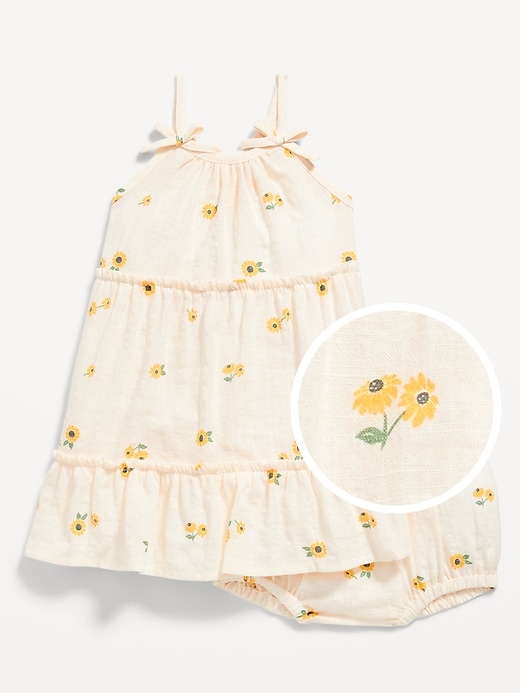 View large product image 2 of 3. Printed Tiered Cami Dress and Shorts Set for Baby