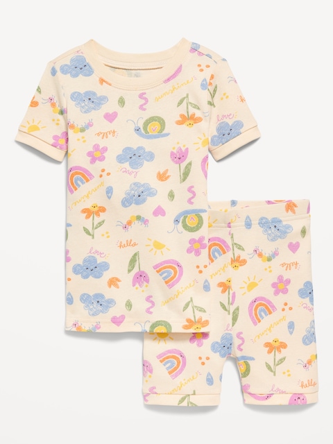 Printed Snug-Fit Pajama Set for Toddler & Baby