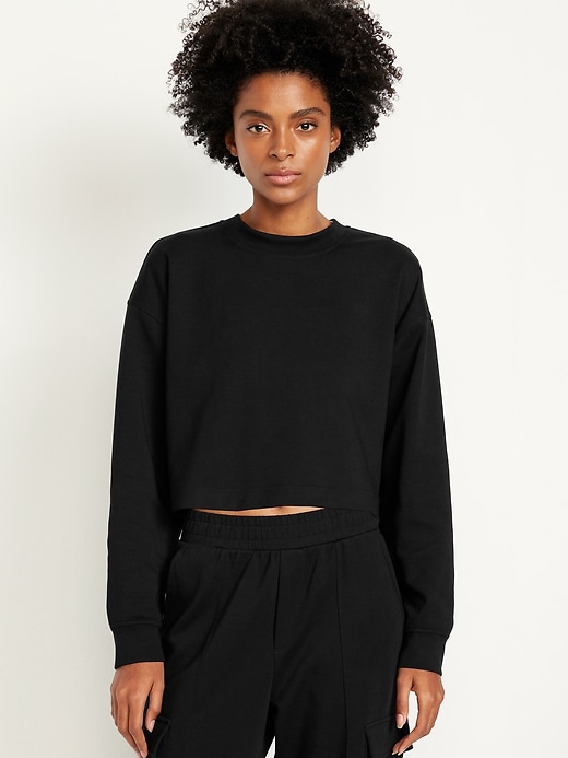 Image number 1 showing, Dynamic Fleece Oversized Crop Sweatshirt