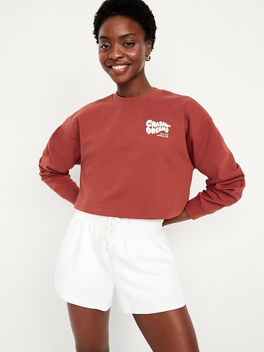 Image number 3 showing, Dynamic Fleece Oversized Crop Sweatshirt