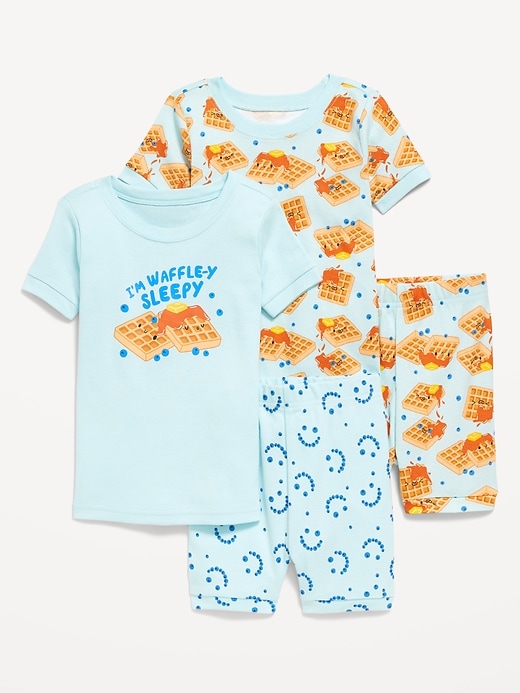 View large product image 1 of 1. Snug-Fit Graphic Pajama 4-Piece Set for Toddler & Baby