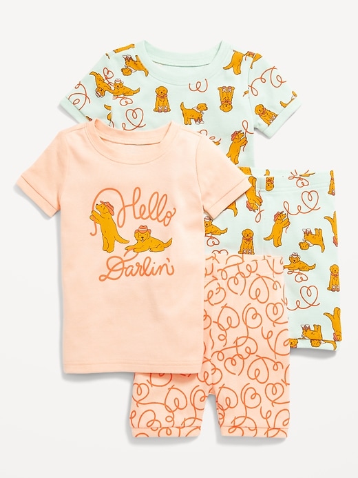 View large product image 1 of 1. Snug-Fit Graphic Pajama 4-Piece Set for Toddler & Baby
