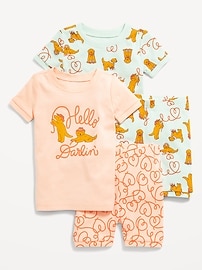 L'image numéro 1 présente Pyjama 4 pièces ajusté à imprimé pour tout-petit et bébé
