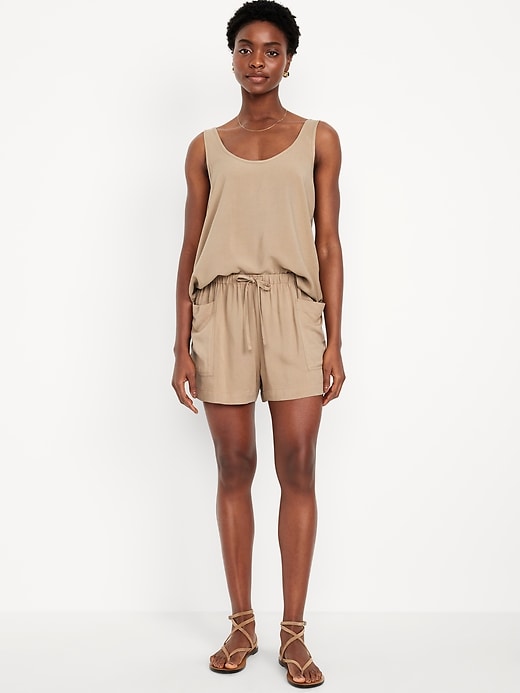 Image number 1 showing, High-Waisted Playa Shorts -- 3.5-inch inseam