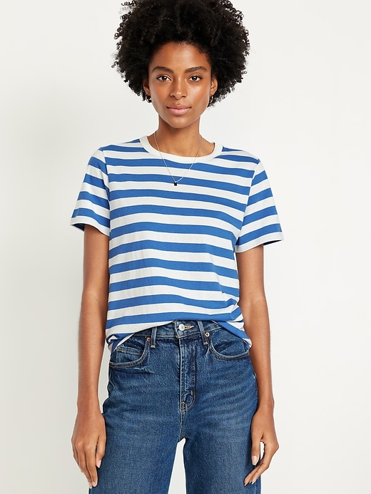 Image number 1 showing, EveryWear Crew-Neck Striped T-Shirt