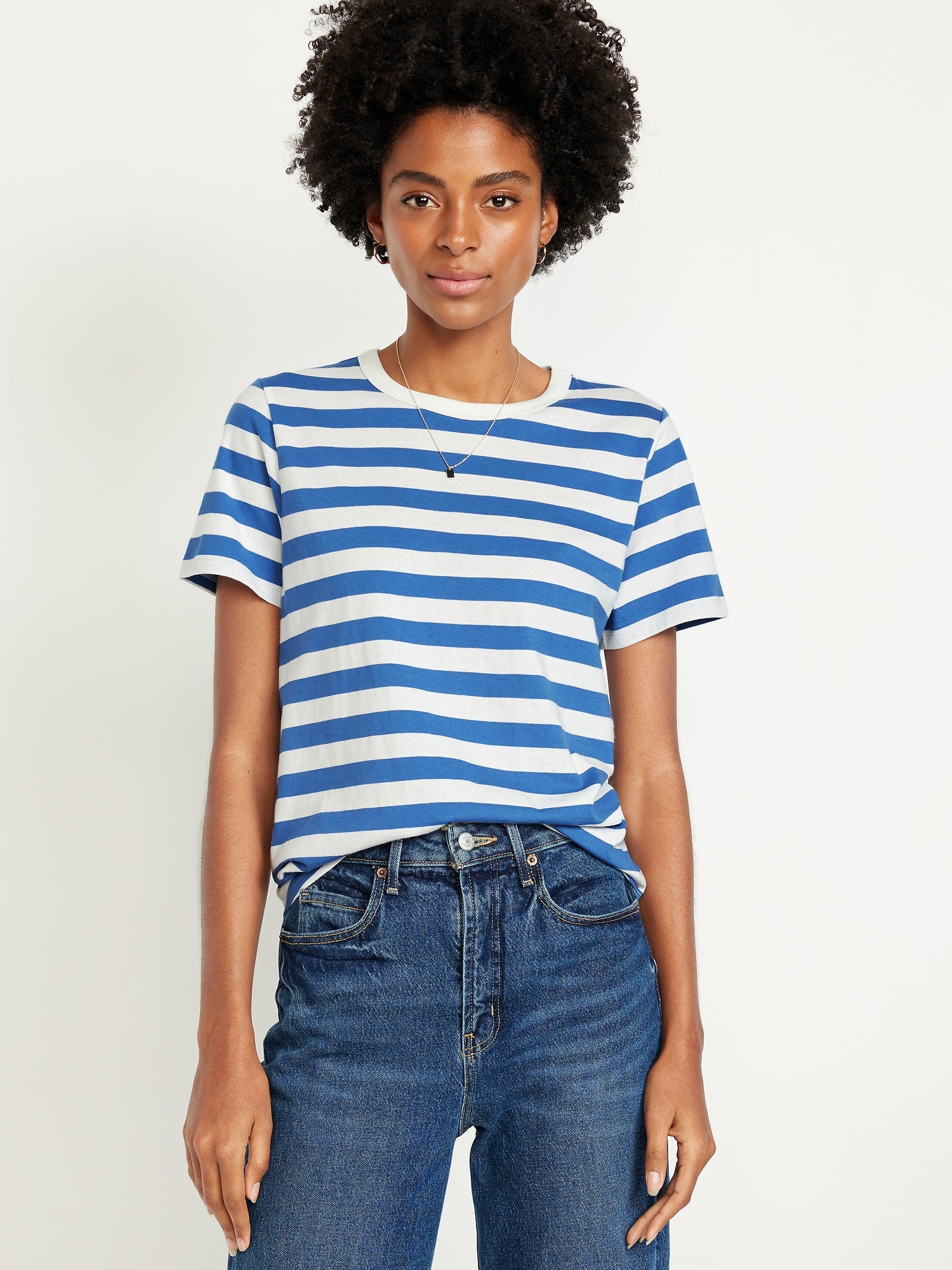 EveryWear Crew-Neck Striped T-Shirt