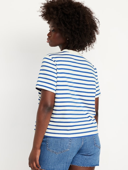 Image number 6 showing, Heavyweight Striped Crew-Neck T-Shirt