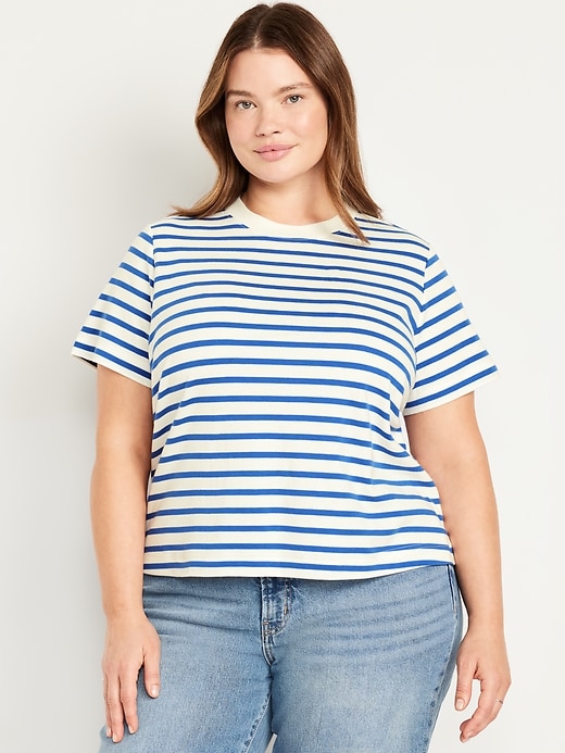 Image number 7 showing, Heavyweight Striped Crew-Neck T-Shirt