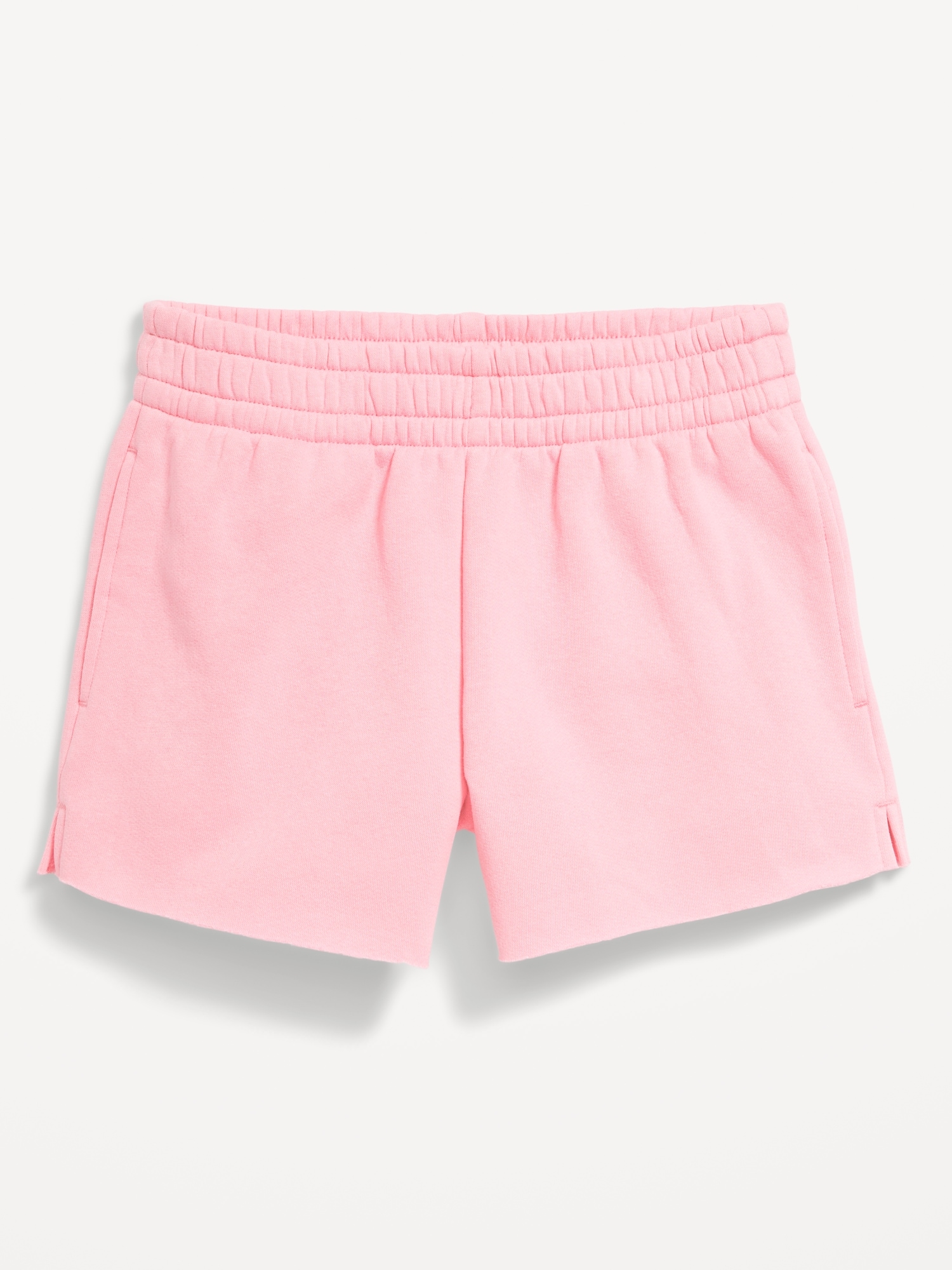 High-Waisted Cut-Off Fleece Shorts for Girls