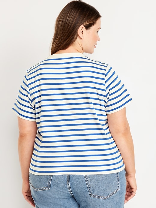 Image number 8 showing, Heavyweight Striped Crew-Neck T-Shirt