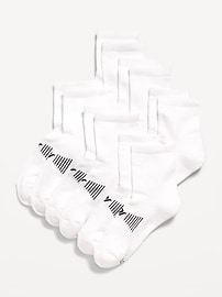 Image number 1 showing, Gender-Neutral Quarter Crew Go-Dry Socks 6-Pack for Kids