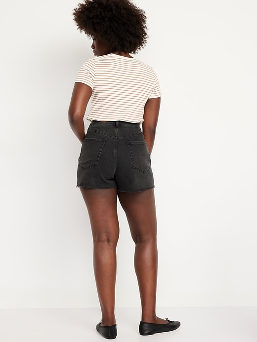 Image number 6 showing, Curvy High-Waisted OG Jean Cut-Off Shorts -- 3-inch inseam