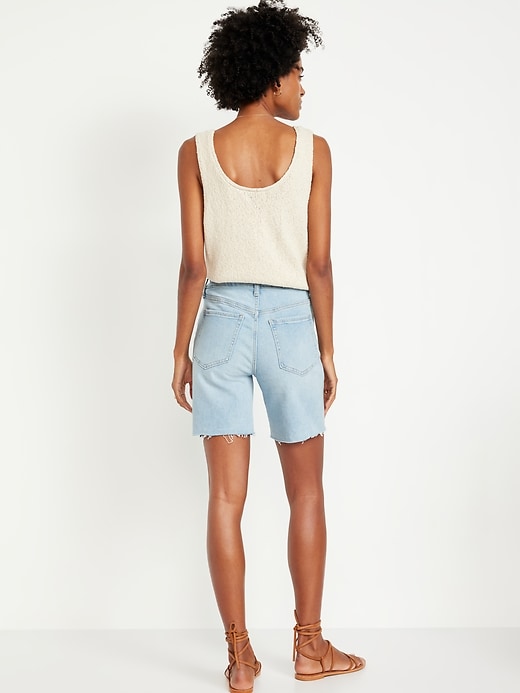 Image number 8 showing, High-Waisted OG Jean Cut-Off Shorts -- 7-inch inseam