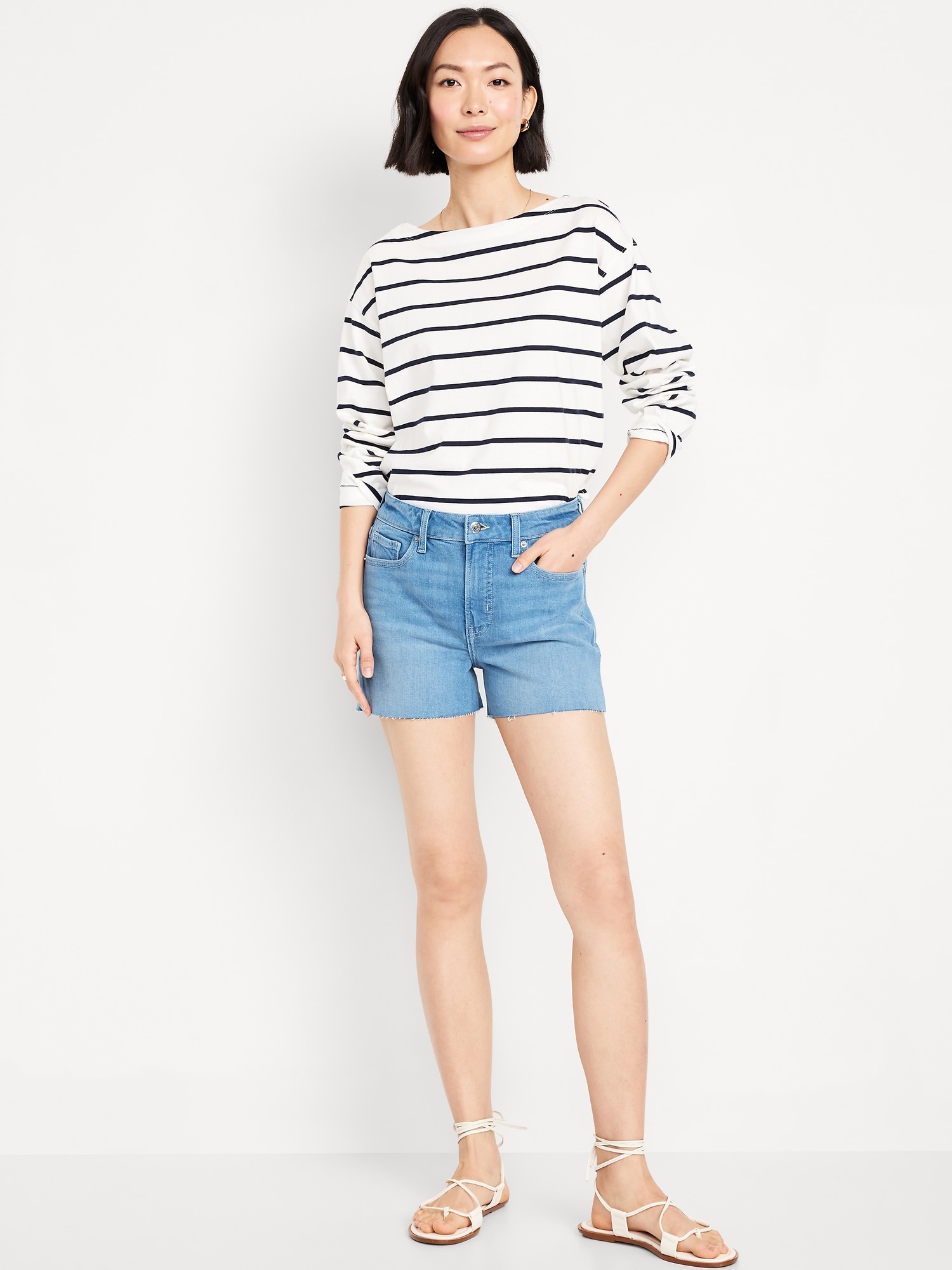 High-Waisted OG Jean Cut-Off Shorts -- 3-inch inseam