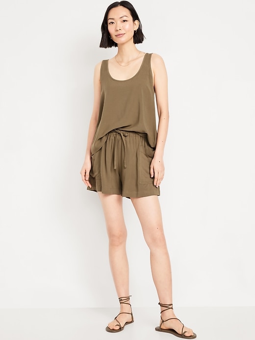 Image number 1 showing, High-Waisted Playa Shorts -- 3.5-inch inseam