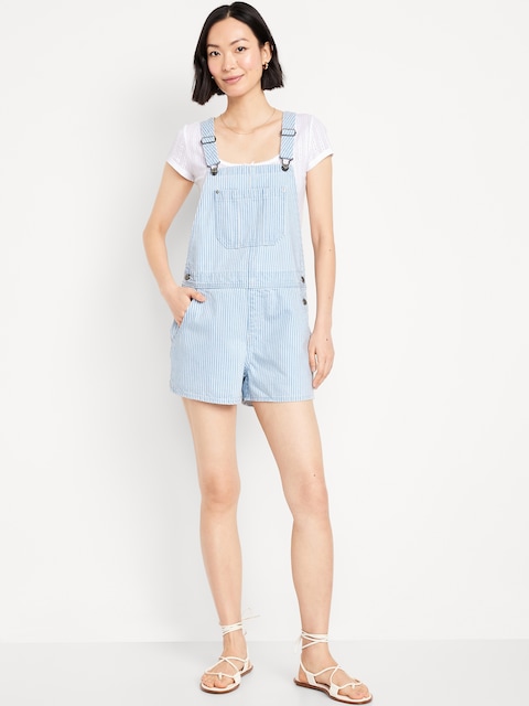 Baggy Jean Shortalls -- 3-inch inseam