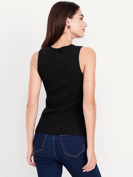 Image number 2 showing, Button-Down Ribbed Top