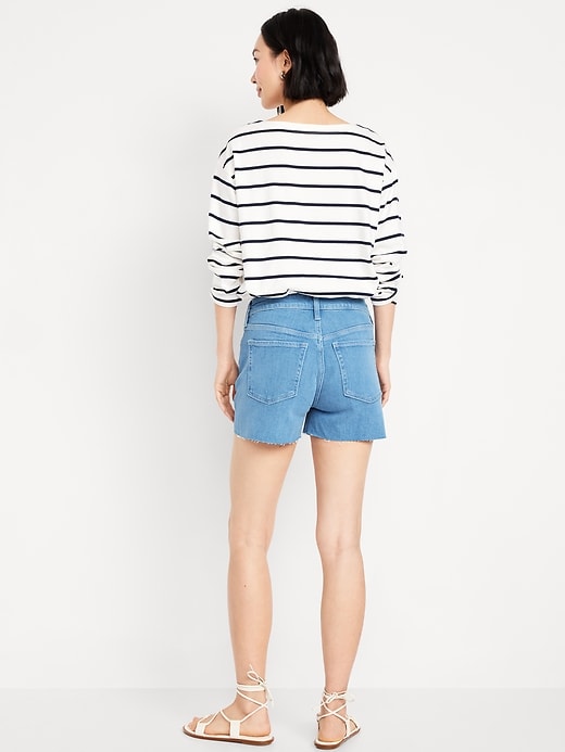 Image number 3 showing, High-Waisted OG Jean Cut-Off Shorts -- 3-inch inseam