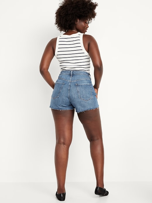 Image number 6 showing, Curvy High-Waisted OG Jean Cut-Off Shorts -- 3-inch inseam