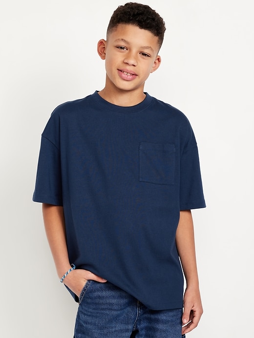 View large product image 1 of 3. Oversized Short-Sleeve Pocket T-Shirt for Boys