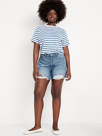 Curvy High-Waisted OG Jean Cut-Off Shorts -- 5-inch inseam