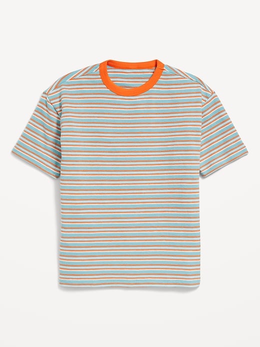 View large product image 1 of 2. Oversized Short-Sleeve Textured-Knit T-Shirt for Boys