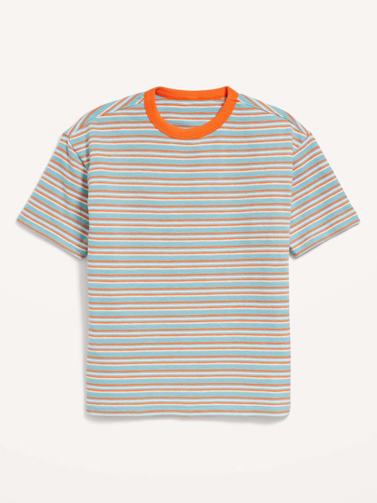 Oversized Short-Sleeve Textured-Knit T-Shirt for Boys