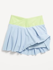 View large product image 5 of 5. High-Waisted Crossover PowerSoft Skort for Girls