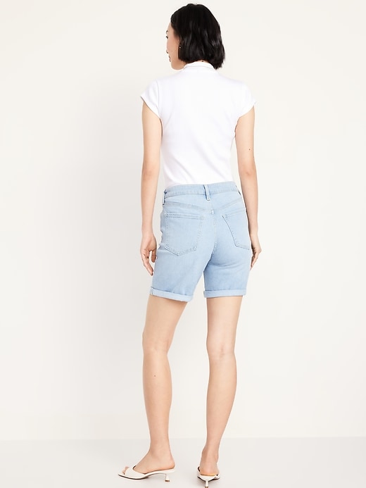 Image number 3 showing, High-Waisted Wow Jean Shorts -- 7-inch inseam