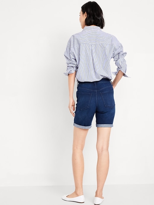 Image number 3 showing, High-Waisted Wow Jean Shorts -- 7-inch inseam