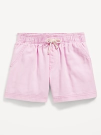 View large product image 4 of 7. High-Waisted Pull-On Twill Shorts for Girls