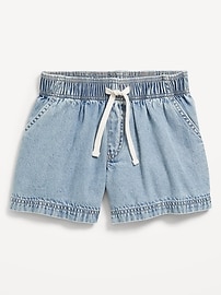 View large product image 4 of 7. High-Waisted Pull-On Jean Shorts for Girls