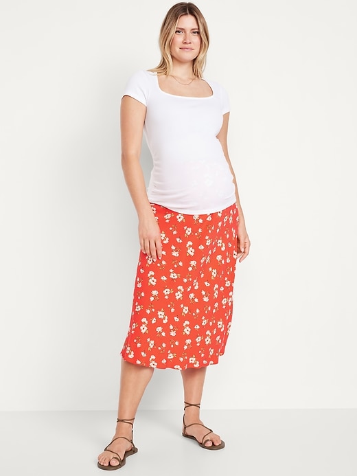 Image number 1 showing, Maternity A-Line Midi Skirt