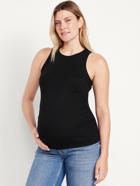 Camisole côtelée à encolure haute de maternité