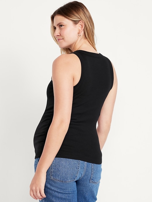 Image number 4 showing, Maternity High-Neck Ribbed Tank Top