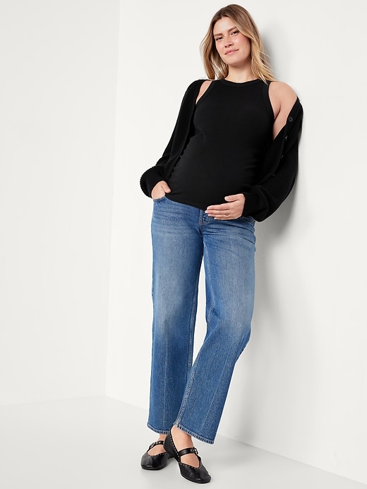 Image number 6 showing, Maternity High-Neck Ribbed Tank Top