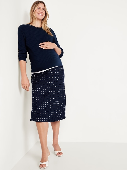 Image number 3 showing, Maternity A-Line Midi Skirt