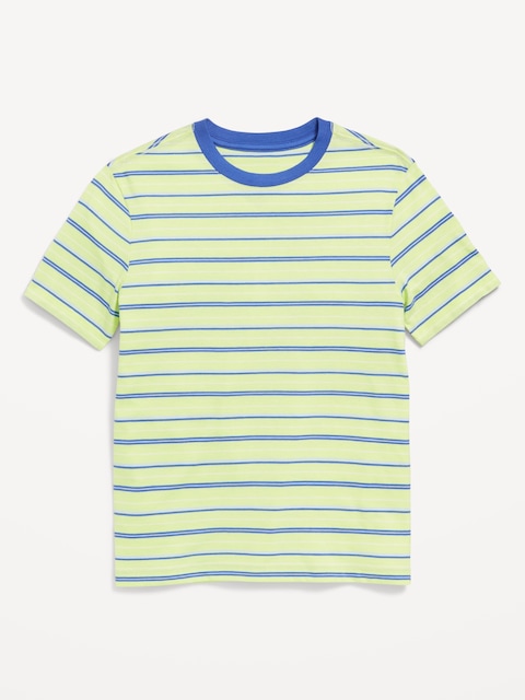 T-shirt rayé à manches courtes ultra-doux pour garçon