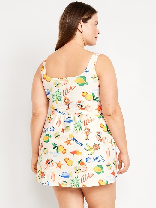 Image number 8 showing, Matte Side-Tie Swim Dress