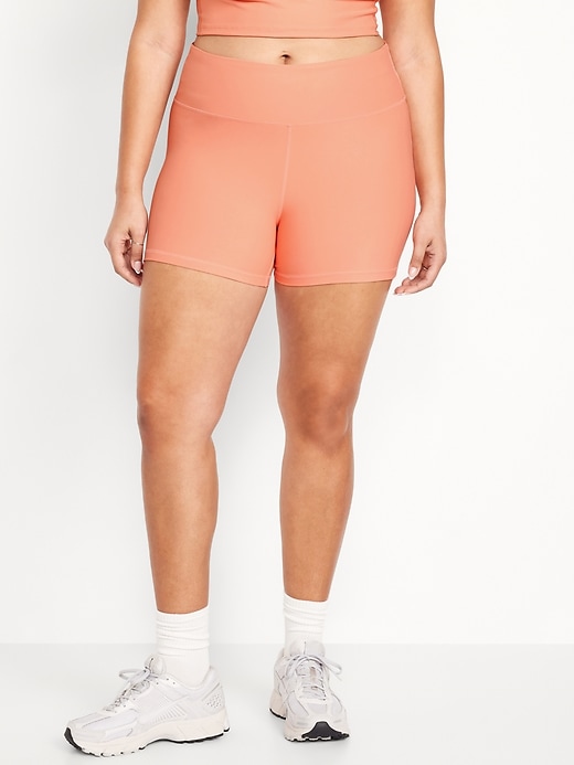 Image number 4 showing, High-Waisted PowerSoft Biker Shorts -- 4-inch inseam