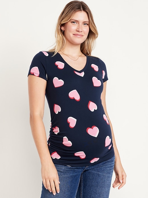 Image number 1 showing, Maternity V-Neck T-Shirt