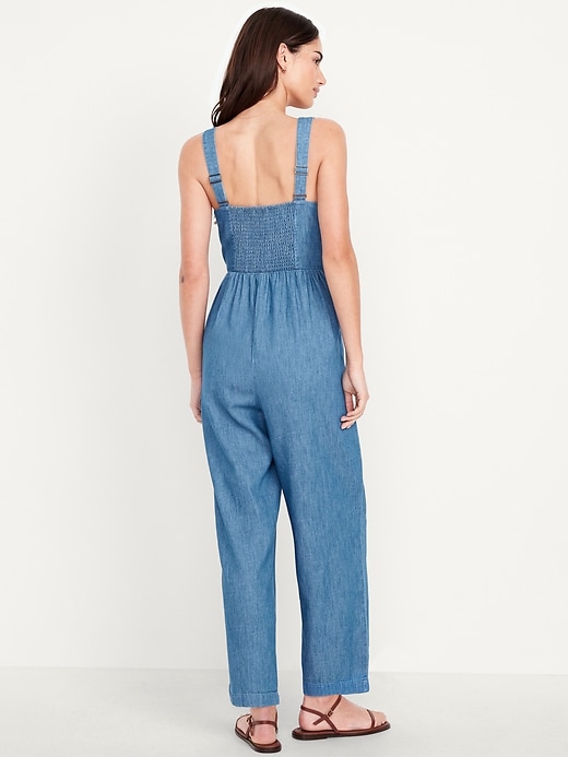 Image number 2 showing, Button-Front Cami Jumpsuit