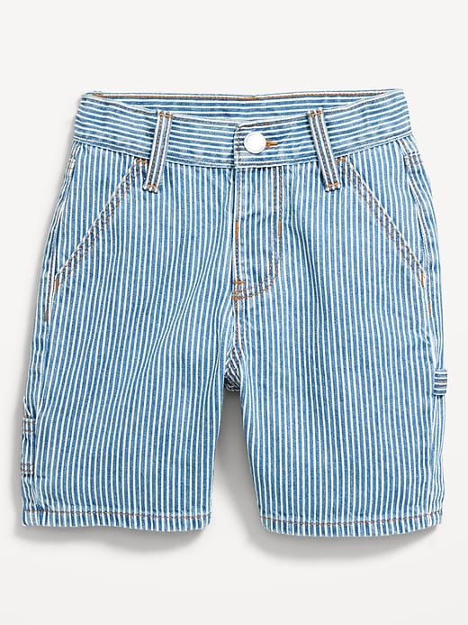 Image number 3 showing, Printed Baggy Carpenter Jean Shorts for Toddler Boys