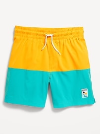 L'image numéro 1 présente Short de baignade à couleurs contrastantes pour garçon
