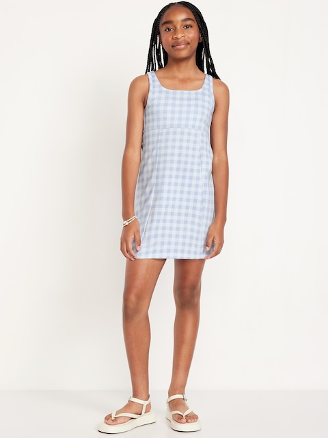 Printed Sleeveless Swing Dress for Girls